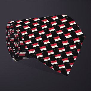 Geblokte Egyptische vlag patroon Stropdas