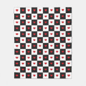 Geblokte harten fleece deken (Voorkant)