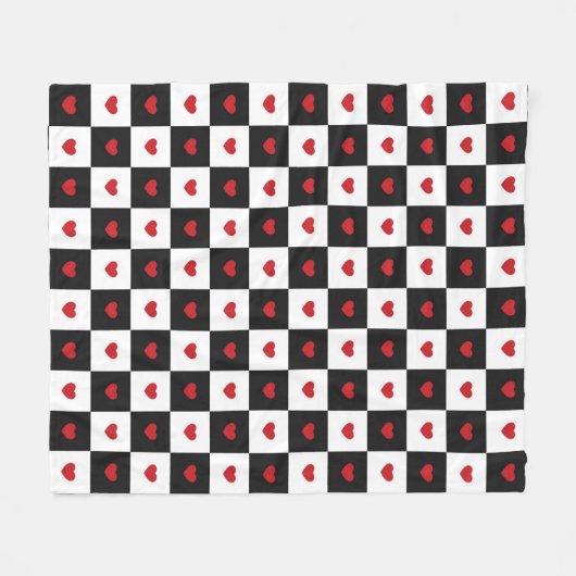 Geblokte harten fleece deken (Voorkant (Horizontaal))