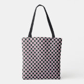 Geblokte Japanse vlag patroon Tote Bag (Achterkant)