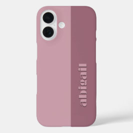Geblokte kleuren met personalisatie iPhone 16 hoesje