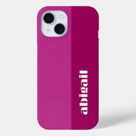 Geblokte kleuren met personalisatie iPhone 15 case