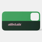 Geblokte kleuren met personalisatie Case-Mate iPhone case (Achterkant (horizontaal))