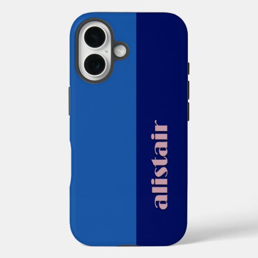 Geblokte kleuren met personalisatie Case-Mate iPhone case (Achterkant)