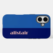 Geblokte kleuren met personalisatie Case-Mate iPhone case (Achterkant (horizontaal))