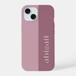 Geblokte kleuren met personalisatie iPhone 15 case
