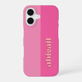 Geblokte kleuren met personalisatie iPhone 16 hoesje