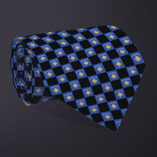 Geblokte Kosovaarse vlag Stropdas