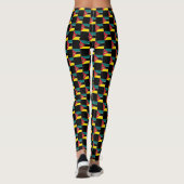 Geblokte Mozambikaanse vlag patroon Leggings (Achterkant)