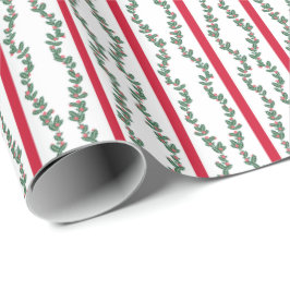 Geblokte print guirlandes cadeaupapier