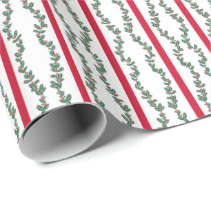 Geblokte print guirlandes cadeaupapier