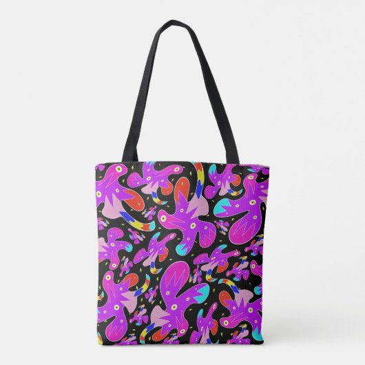 Geblokte Schoudertas Tote Bag (Achterkant)