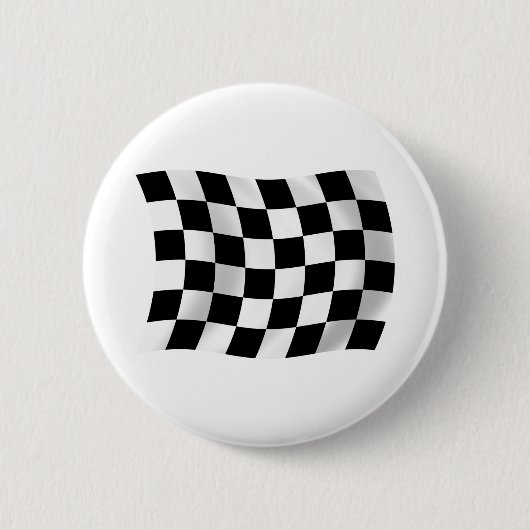 Geblokte Vlag Knop Ronde Button 5,7 Cm (Voorkant)