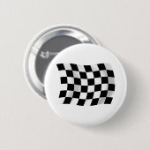 Geblokte Vlag Knop Ronde Button 5,7 Cm (Voorkant /achterkant)