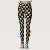 Geblokte vlag van de Comoren Leggings (Voorkant)