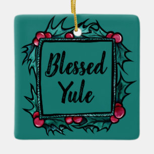 gebluste Yule Keramisch Ornament