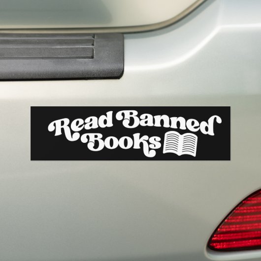 Geboden boeken lezen bumpersticker (Op auto)