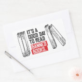 Geboden boeken lezen rechthoekige sticker (Envelop)