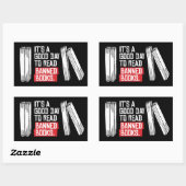 Geboden boeken lezen rechthoekige sticker (Vel)