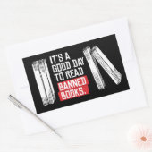 Geboden boeken lezen rechthoekige sticker (Envelop)