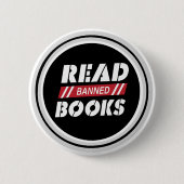 Geboden boeken lezen ronde button 5,7 cm (Voorkant)