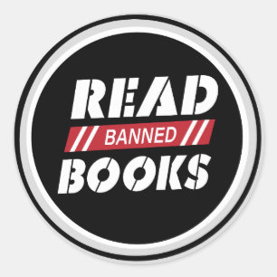 Geboden boeken lezen ronde sticker