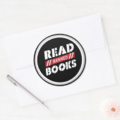 Geboden boeken lezen ronde sticker (Envelop)