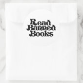 Geboden boeken lezen ronde sticker (Tas)