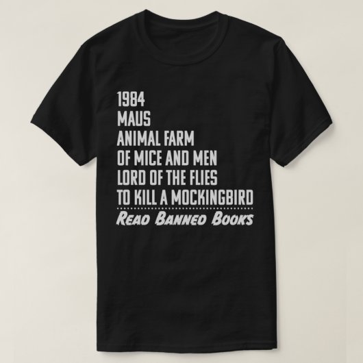 Geboden boeken lezen t-shirt (Design voorkant)