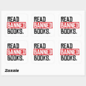 Geboden boeken lezen vierkante sticker (Vel)