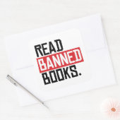 Geboden boeken lezen vierkante sticker (Envelop)