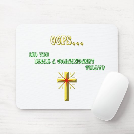 Geboden Christelijk Muismat (Met muis)