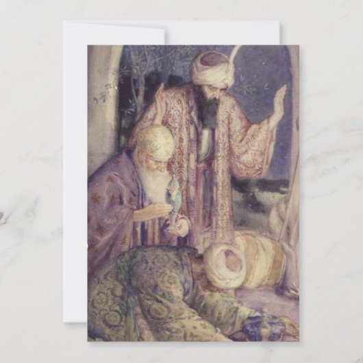 Geboden door drie koningen kerstmis feestdagenkaart (Voorkant)