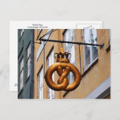 Geboden pretzel in Kopenhagen Briefkaart (Voorkant / Achterkant)
