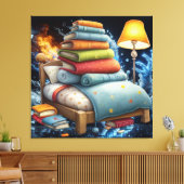 Geboekt voor de Nacht Canvas Afdruk (Insitu (Woonkamer))