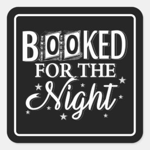 geboekt voor de nachtelijke ticker vierkante sticker