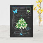 Geboekte Bloem December Krijt Personalized Kaart (Gele Bloem)