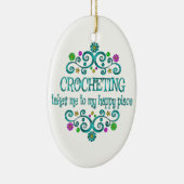 Geboeten gelukkige Plaats Keramisch Ornament (Rechts)