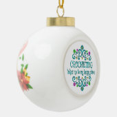 Geboeten gelukkige Plaats Keramische Bal Ornament (Links)