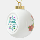 Geboeten gelukkige Plaats Keramische Bal Ornament (Rechts)