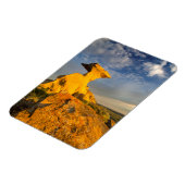 Geboetseerde Badlands-formatie in kort gras Magneet (Linkerzijde)