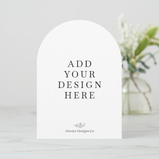 Gebogen 5x7" Uitnodigingsdruk Kaart (Staand voorkant)