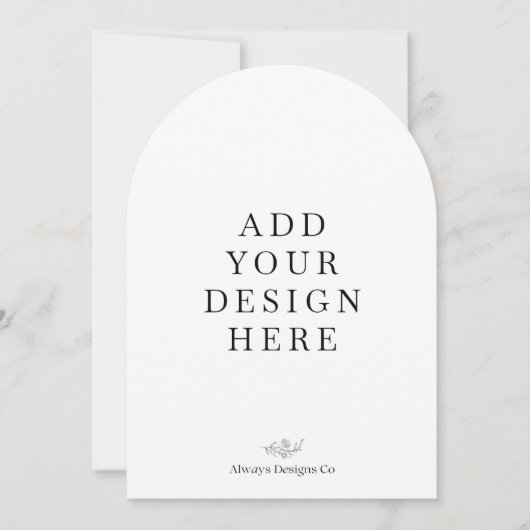 Gebogen 5x7" uitnodigingsdrukwerk kaart (Voorkant)