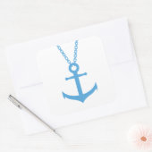 gebogen anker vierkante sticker (Envelop)
