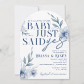 Gebogen Baby Heeft Net Ja Gezegd Witte Bloemachtig Kaart (Voorkant)