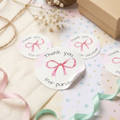 Gebogen bedankt sticker 🎀
