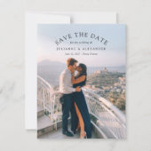 Gebogen Bewaar de datum Fotoaankondiging Aankondiging (Voorkant)