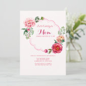 Gebogen bloemen uitnodiging (Staand voorkant)