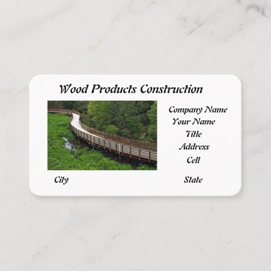 Gebogen brug visitekaartje (Voorkant)