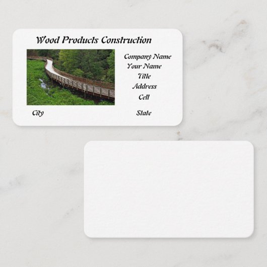 Gebogen brug visitekaartje (Voorkant / Achterkant)